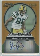 Greg Jennings [Autograph Refractor] #BS-GJ Football Cards 2006 Bowman Sterling Prices
