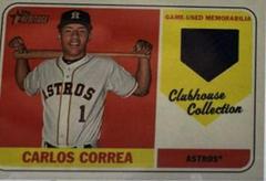 Carlos Correa #CC Baseball Cards 2018 Topps Heritage Clubhouse Collection Relics Prices