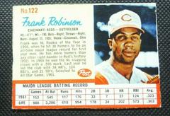 Frank Robinson [Hand Cut] #122 Baseball Cards 1962 Post Cereal Prices