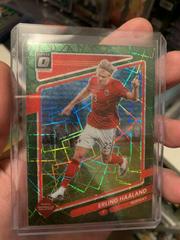 Erling Haaland [Optic Green Velocity] Soccer Cards 2021 Panini Donruss Road to Qatar Prices