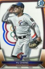 Yu Chang [Orange] Baseball Cards 2023 Bowman Chrome WBC Flag Refractor Prices