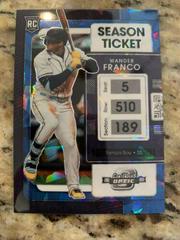 Wander Franco [Blue Ice] #1 Baseball Cards 2022 Panini Chronicles Contenders Optic Prices