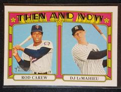 Rod Carew/DJ LeMahieu #TN-5 Baseball Cards 2021 Topps Heritage Then & Now Prices