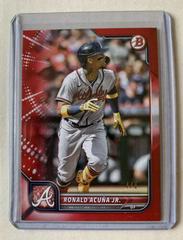 Ronald Acuna Jr. [Red] Baseball Cards 2022 Bowman Prices