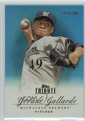 Yovani Gallardo #21 Baseball Cards 2012 Topps Tribute Prices