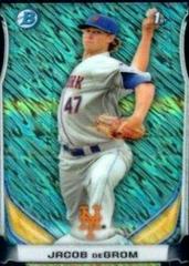 Jacob DeGrom [Black Shimmer Refractor] #66 Baseball Cards 2014 Bowman Chrome Mini Prices