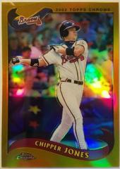 Chipper Jones [Gold Refractor] #410 Baseball Cards 2002 Topps Chrome Prices