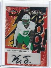 Kayvon Thibodeaux [Red] #HB-KT1 Football Cards 2022 Leaf Valiant Autographs Here Comes the Boom Prices