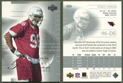 Dennis Johnson Football Cards 2002 Upper Deck Honor Roll Prices