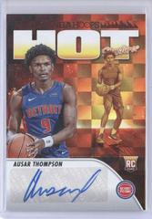 Ausar Thompson [Red] Basketball Cards 2023 Panini Hoops Hot Signature Rookies Prices