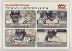 Daunte Culpepper, Moe Williams, Randy Moss, Kevin Williams [Crystal] Football Cards 2004 Fleer Tradition Prices
