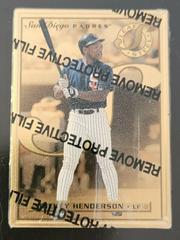 Rickey Henderson [Gold Promo] Baseball Cards 1996 Leaf Steel Prices
