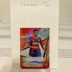 Ansu Fati [Red Refractor] Soccer Cards 2020 Topps Finest UEFA Champions League Autographs Prices