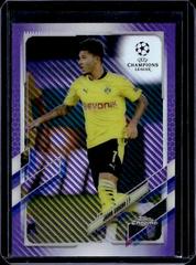 Jadon Sancho [Purple Carbon Fiber] Soccer Cards 2020 Topps Chrome UEFA Champions League Prices