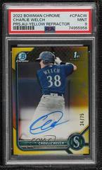 Charlie Welch [Yellow Refractor] Baseball Cards 2022 Bowman Chrome Prospect Autographs Prices