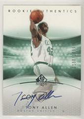 Tony Allen [Autograph] #163 Basketball Cards 2004 SP Authentic Prices