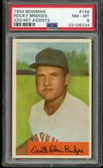 Rocky Bridges [320/ 467 Assists] Baseball Cards 1954 Bowman Prices