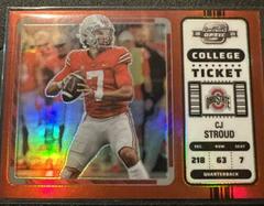 C. J. Stroud [Red] #2 Football Cards 2023 Panini Chronicles Draft Picks Contenders Optic Prices