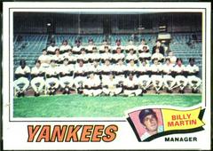 Yankees Team [Billy Martin] Baseball Cards 1977 Burger King Yankees Prices