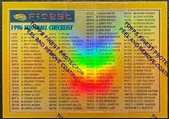 Checklist [Refractor w/Coating] Football Cards 1996 Topps Finest Prices