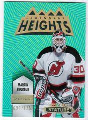 Martin Brodeur [Green] #LH-14 Hockey Cards 2021 Upper Deck Stature Legendary Heights Prices