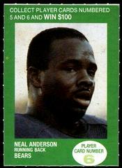 Neal Anderson [Ad on Back] #6 Football Cards 1990 British Petroleum Prices