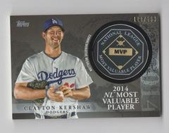 Clayton Kershaw [Black] Baseball Cards 2023 Topps Update MVP Medallion Prices