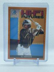 CJ Abrams [Orange Refractor Mega Box Mojo] #HIFI-8 Baseball Cards 2022 Bowman Hi Fi Futures Prices
