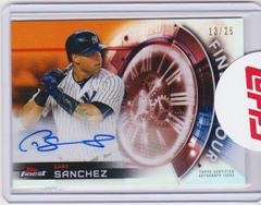 Gary Sanchez [Orange Refractor] #GS Baseball Cards 2018 Topps Finest Hour Autographs Prices