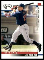 Jim Thome #37 Baseball Cards 2003 Leaf Prices