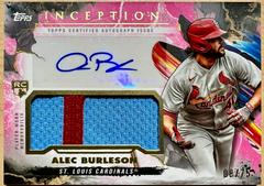 Alec Burleson [Magenta] Baseball Cards 2023 Topps Inception Autograph Patch Prices
