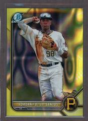 Yordany De Los Santos [Yellow Lava] #BDC-1 Baseball Cards 2022 Bowman Draft Chrome Prices