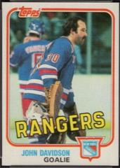 John Davidson [East] Hockey Cards 1981 Topps Prices