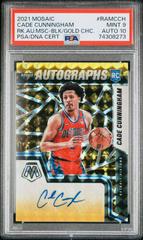 Cade Cunningham [Choice Black Gold] #RAM-CCH Basketball Cards 2021 Panini Mosaic Rookie Autographs Prices