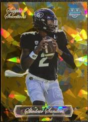 Shedeur Sanders [Gold] #SS-2 Football Cards 2023 Bowman Chrome University Sapphire Selections Prices