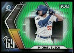 Michael Busch [Green] #BTP-69 Baseball Cards 2022 Bowman Scouts' Top 100 Prices