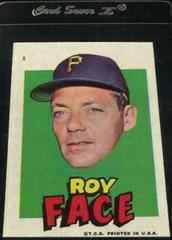 Roy Face Baseball Cards 1967 Topps Pirates Stickers Prices