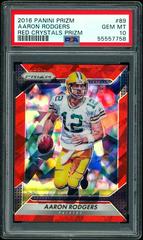 Aaron Rodgers [Red Crystals Prizm] #89 Football Cards 2016 Panini Prizm Prices