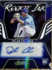 Dylan Coleman [Spectrum Blue] Baseball Cards 2022 Panini Absolute Rookie Ink Autographs Prices