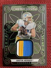Justin Herbert [Green] #AM-JHE Football Cards 2022 Panini Obsidian Atomic Material Prices