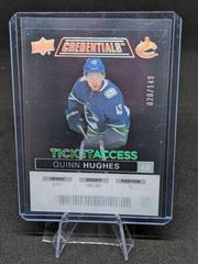 Quinn Hughes Hockey Cards 2021 Upper Deck Credentials Ticket Access Acetate Prices