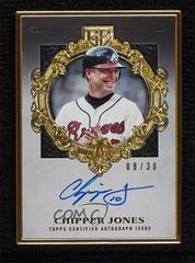 Chipper Jones #HAFA-CJ Baseball Cards 2022 Topps Gilded Collection Gold Framed Hall of Famer Autographs Prices