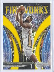 Zion Williamson [Gold Prizm] Basketball Cards 2021 Panini Prizm Fireworks Prices