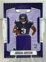 Jordan Addison #ARM-10 Football Cards 2023 Panini Absolute Rookie Materials Prices