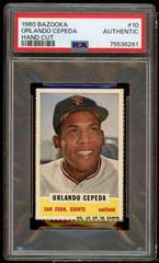 Orlando Cepeda [Hand Cut] #10 Baseball Cards 1960 Bazooka Prices