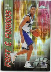 Ray Allen [Refractor] Basketball Cards 2001 Topps Chrome Fast & Furious Prices
