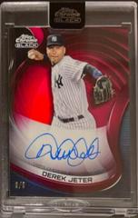 Derek Jeter [Red] #CBA-DJ Baseball Cards 2022 Topps Chrome Black Autographs Prices