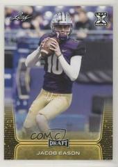 Jacob Eason [Gold] #12 Football Cards 2020 Leaf Draft Prices