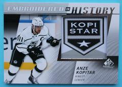 Anze Kopitar #19 Hockey Cards 2021 SP Game Used Embroidered in History Prices