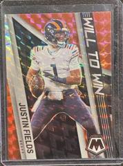 Justin Fields [Red] #WW-14 Football Cards 2022 Panini Mosaic Will to Win Prices